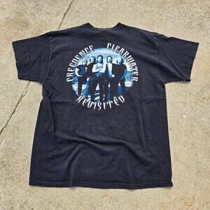 Vtg Y2k CREEDENCE CLEARWATER REVIVAL Photo Graphic Print Rock Band T Shirt XL